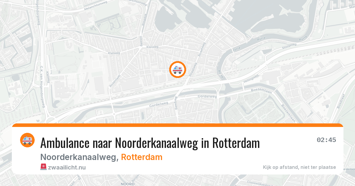 Ambulance naar Noorderkanaalweg in Rotterdam — 27 mrt 2026
