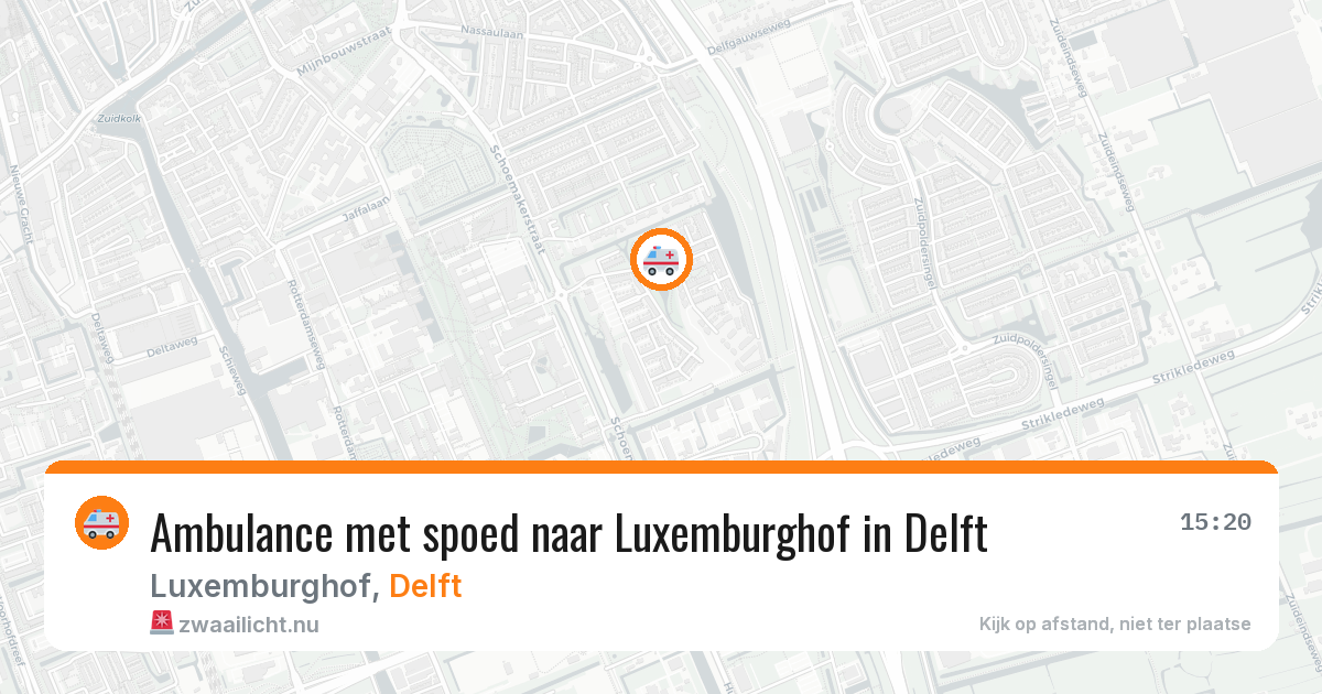 Ambulance met spoed naar Luxemburghof in Delft — 19 mrt 2026
