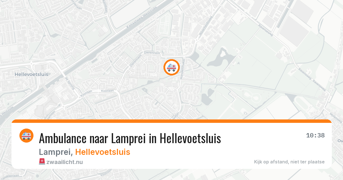 Ambulance naar Lamprei in Hellevoetsluis — 16 jul 2026