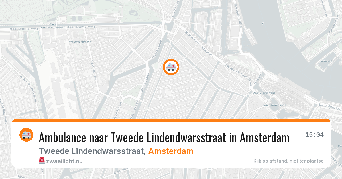 Ambulance naar Tweede Lindendwarsstraat in Amsterdam — 4 jun 2026
