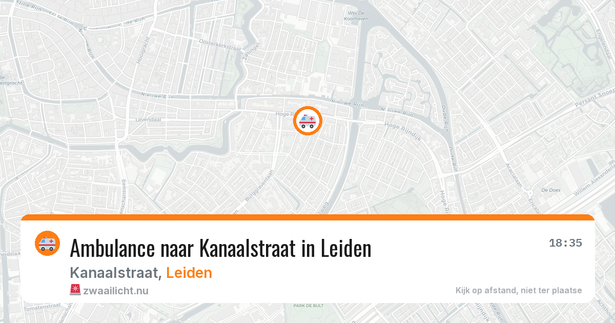 Ambulance naar Kanaalstraat in Leiden — 25 jul 2026