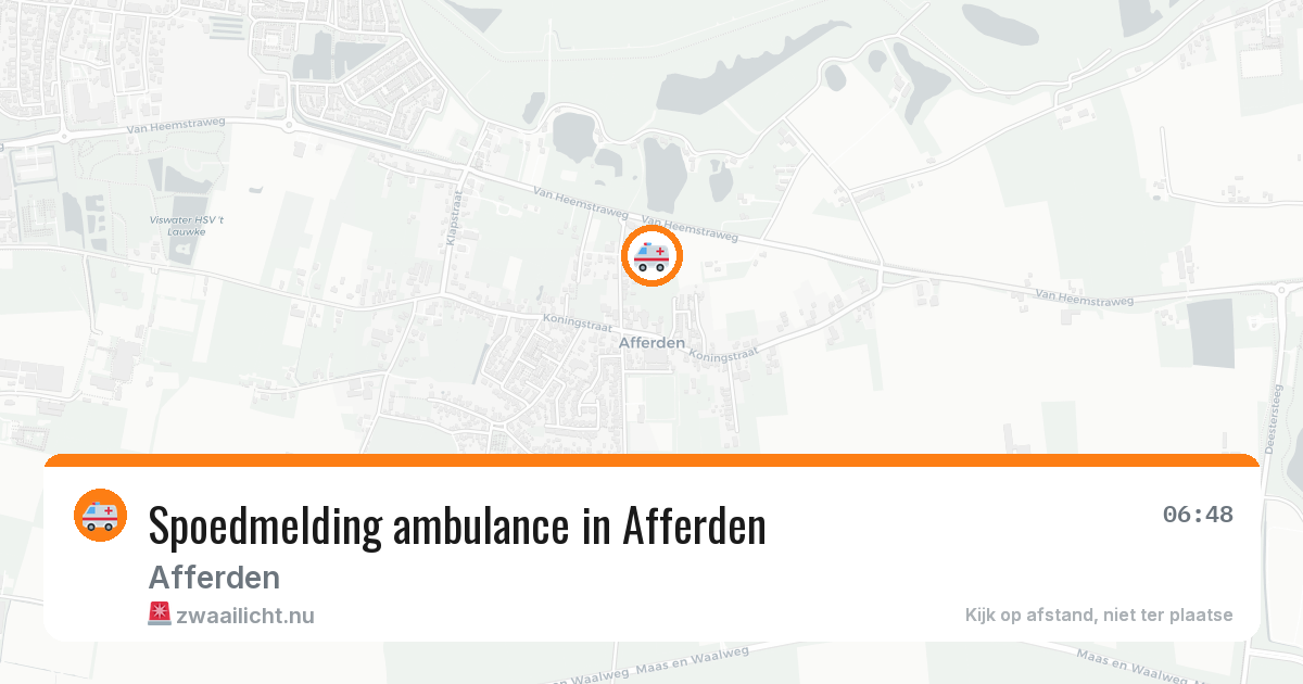 Spoedmelding ambulance in Afferden — 18 feb 2026
