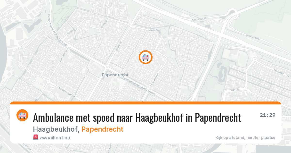 Ambulance met spoed naar Haagbeukhof in Papendrecht — 25 jul 2026