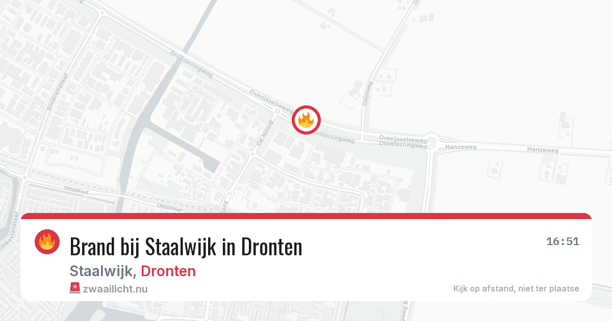 Brand bij Staalwijk in Dronten — 13 jul 2026
