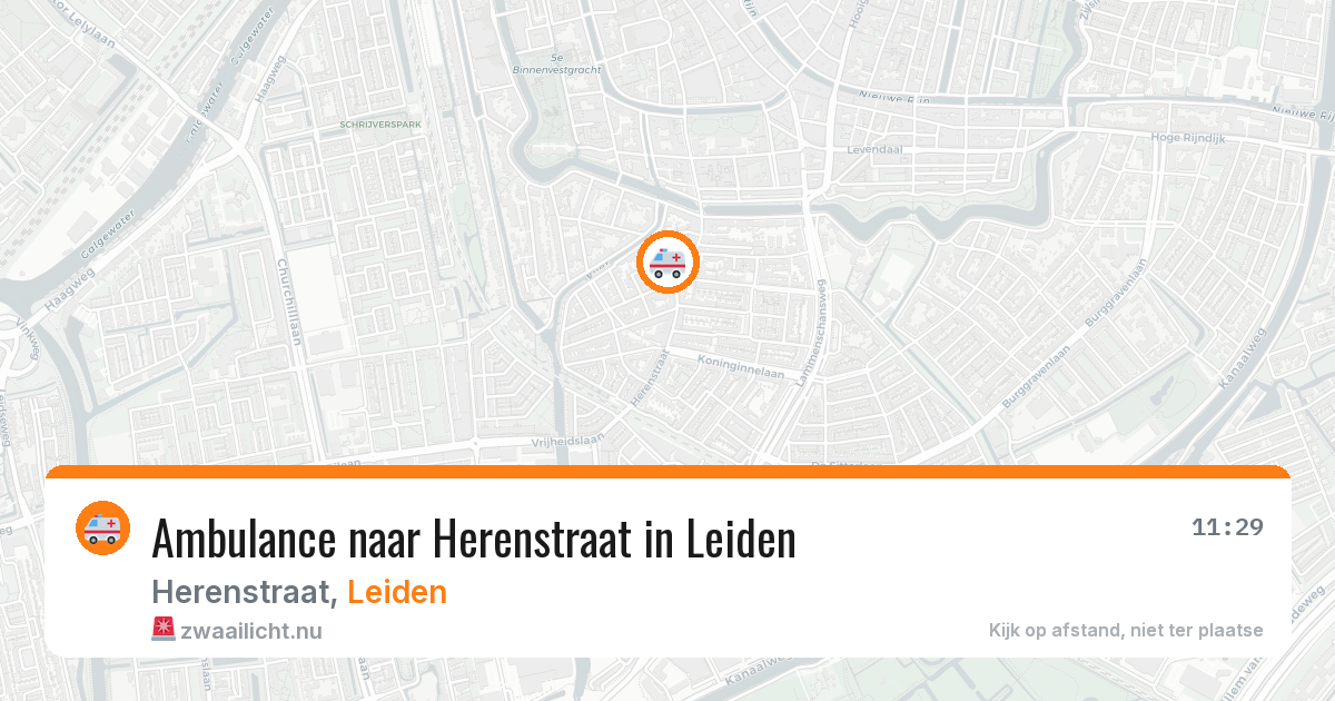 Ambulance naar Herenstraat in Leiden — 11 jul 2026