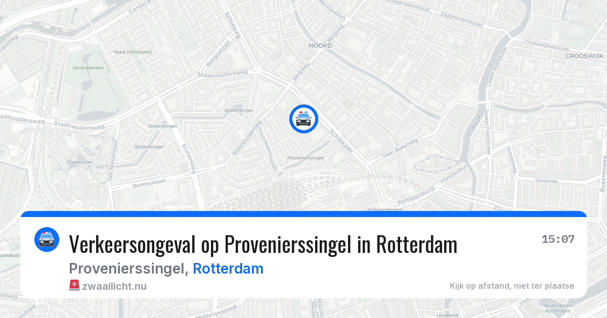 Verkeersongeval op Provenierssingel in Rotterdam — 1 jun 2026