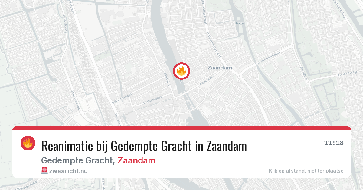 Reanimatie bij Gedempte Gracht in Zaandam — 9 apr 2026