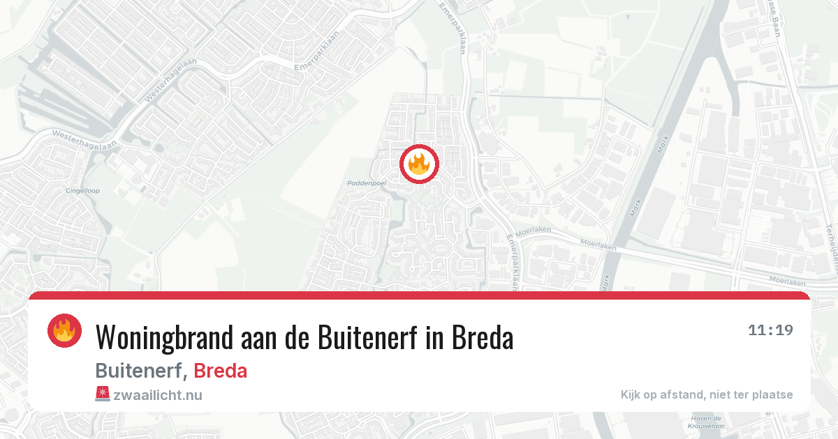 Woningbrand aan de Buitenerf in Breda — 15 mei 2026