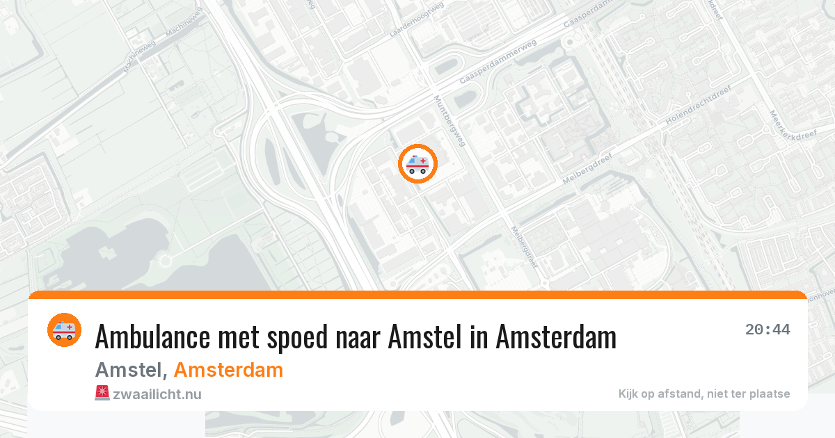 Ambulance met spoed naar Amstel in Amsterdam — 4 jun 2026