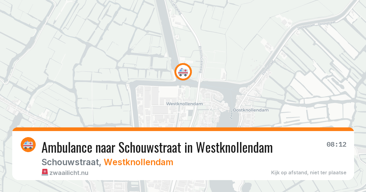 Ambulance naar Schouwstraat in Westknollendam — 9 apr 2026