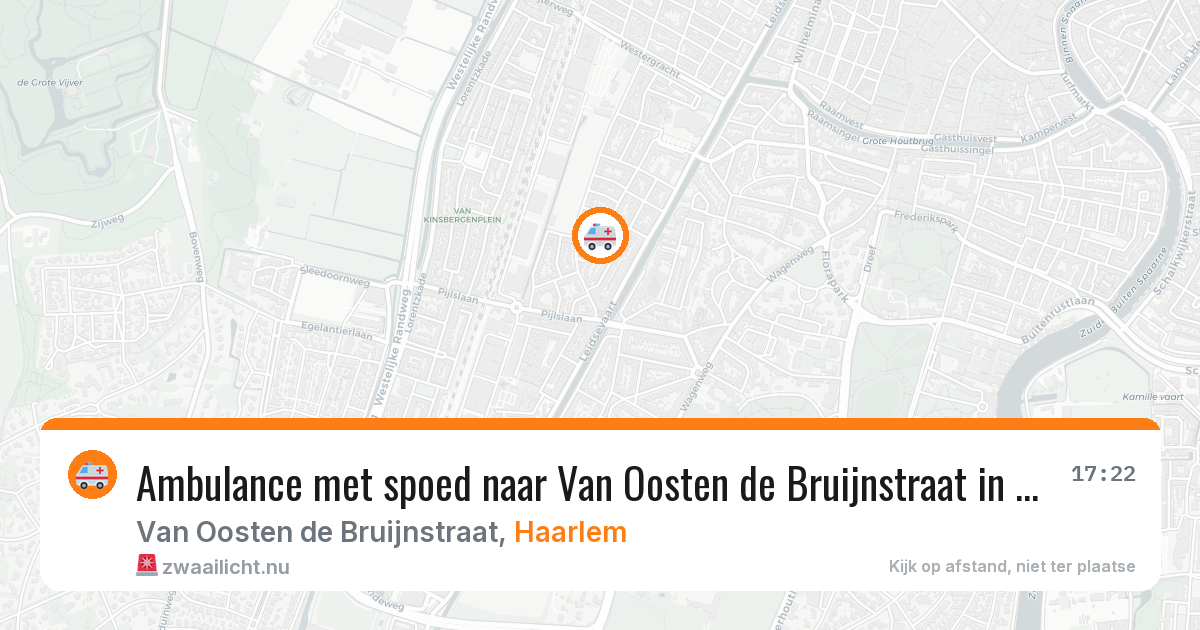 Ambulance met spoed naar Van Oosten de Bruijnstraat in Haarlem — 15 jul 2026