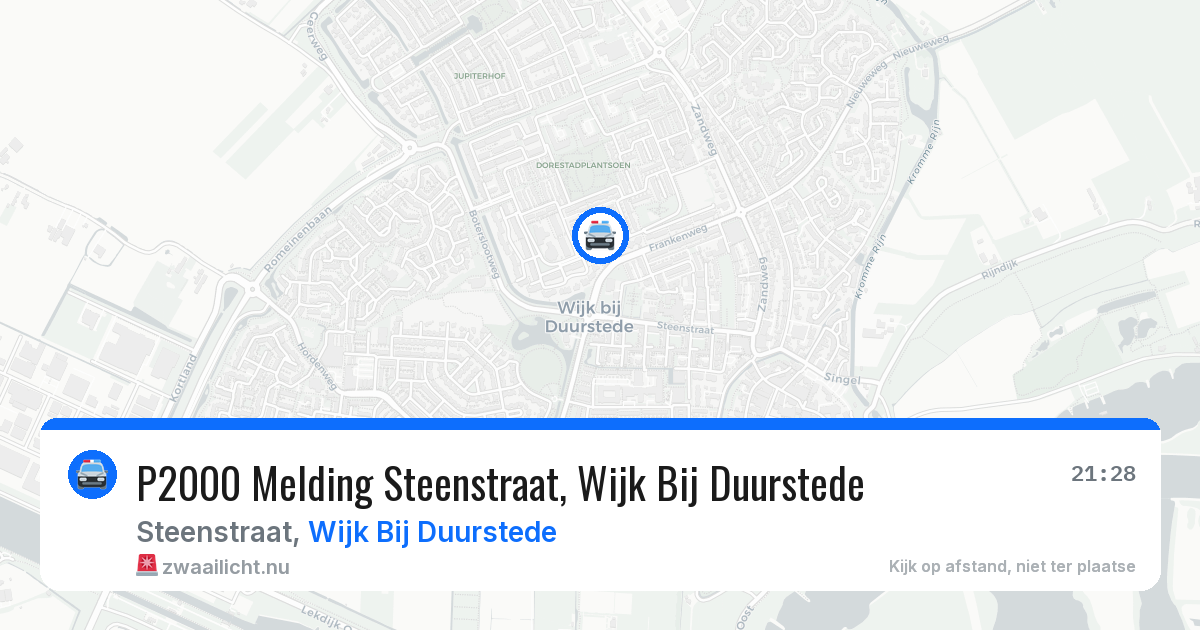 P2000 Melding Steenstraat, Wijk Bij Duurstede — 5 jun 2026