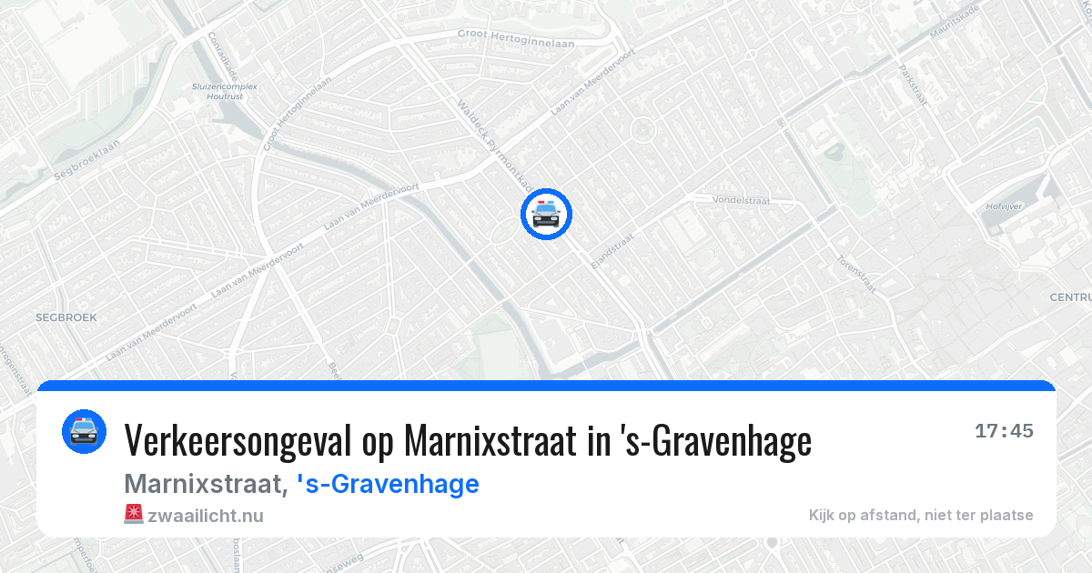 Verkeersongeval op Marnixstraat in 's-Gravenhage — 25 jan 2026