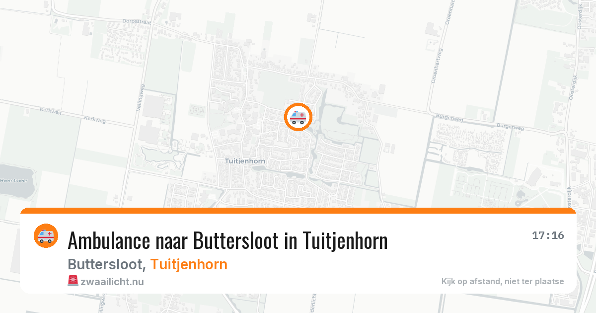 Ambulance naar Buttersloot in Tuitjenhorn — 14 jul 2026