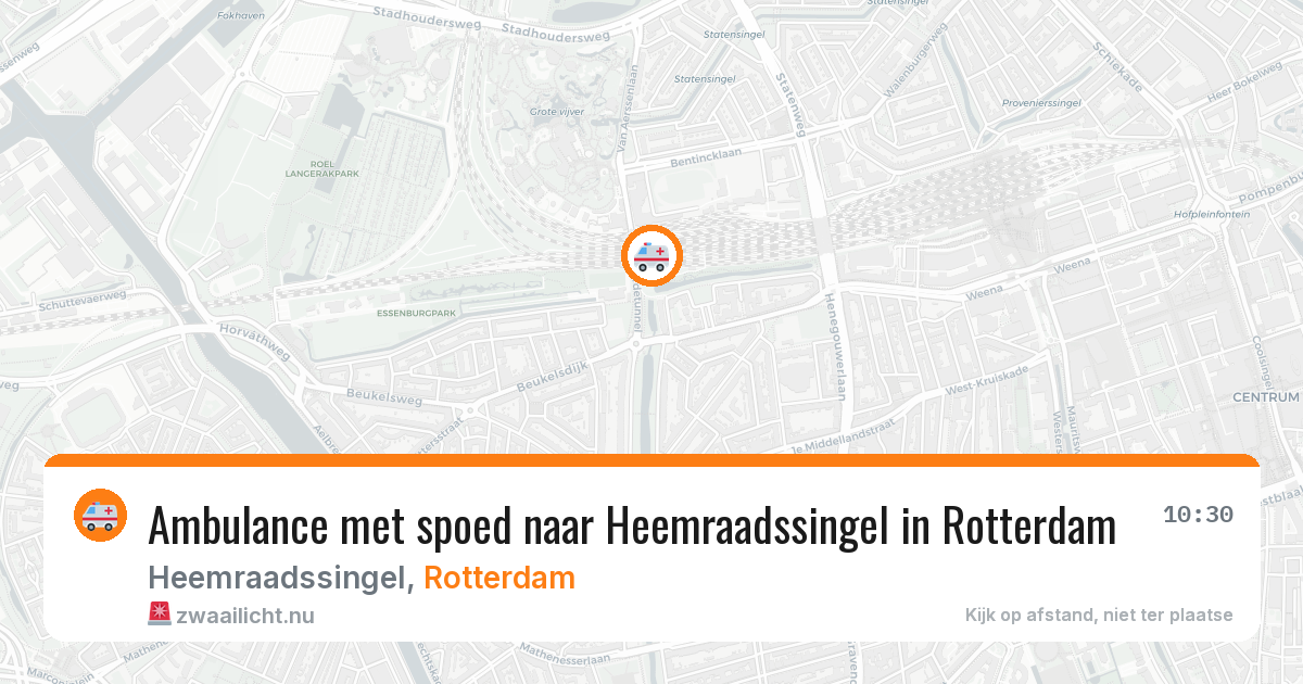 Ambulance met spoed naar Heemraadssingel in Rotterdam — 24 jul 2026