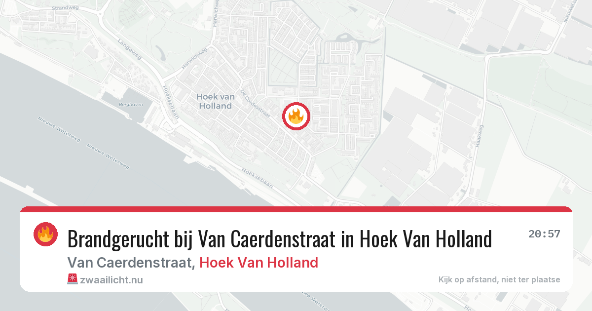 Brandgerucht bij Van Caerdenstraat in Hoek Van Holland — 19 mei 2026