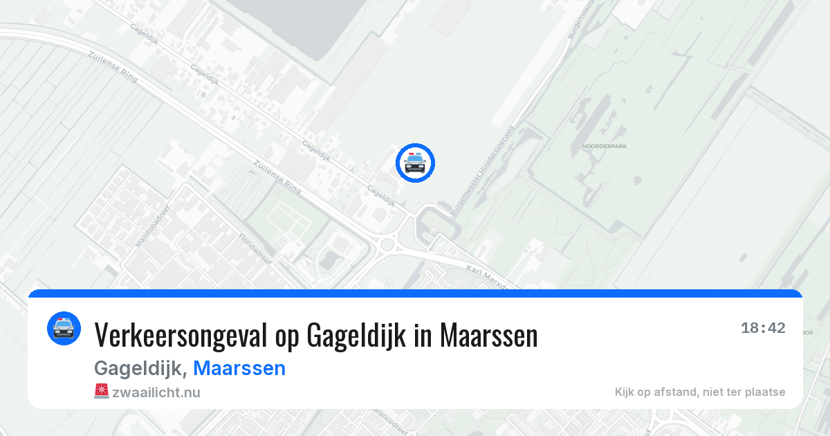 Verkeersongeval op Gageldijk in Maarssen — 2 mei 2026
