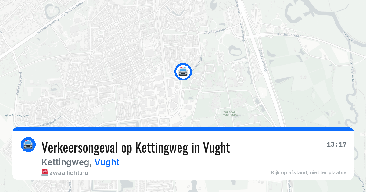 Verkeersongeval op Kettingweg in Vught — 17 jul 2026