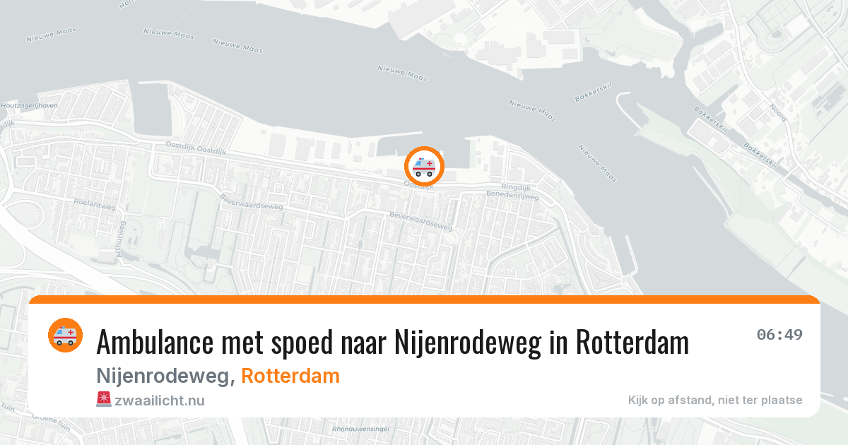 Ambulance met spoed naar Nijenrodeweg in Rotterdam — 19 jul 2026