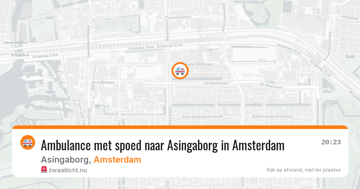 Ambulance met spoed naar Asingaborg in Amsterdam — 24 mrt 2026