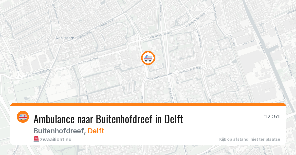 Ambulance naar Buitenhofdreef in Delft — 31 mrt 2026
