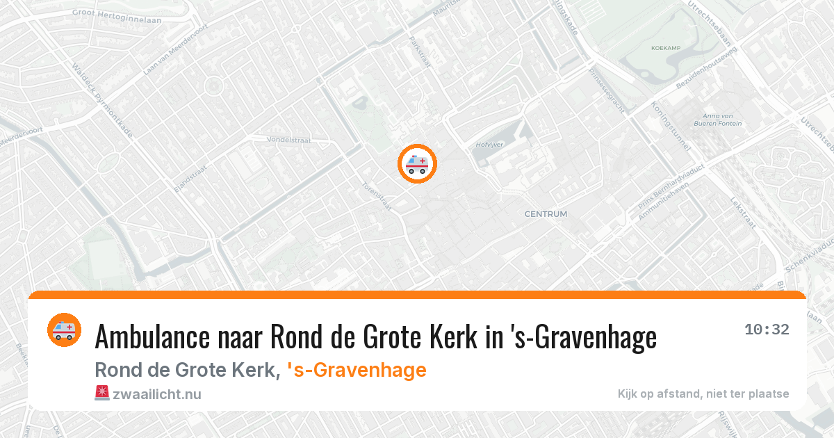 Ambulance naar Rond de Grote Kerk in 's-Gravenhage — 28 mei 2026