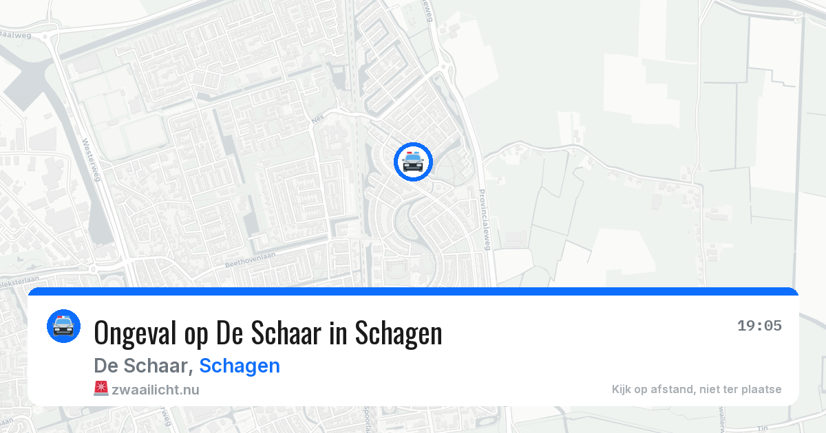 Ongeval op De Schaar in Schagen — 16 jul 2026