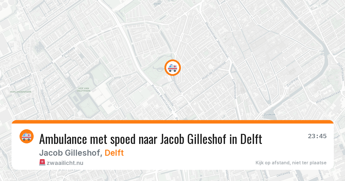 Ambulance met spoed naar Jacob Gilleshof in Delft — 2 jun 2026