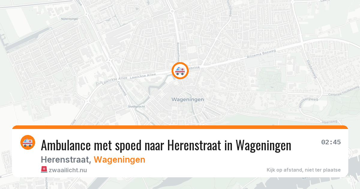 Ambulance met spoed naar Herenstraat in Wageningen — 21 mrt 2026