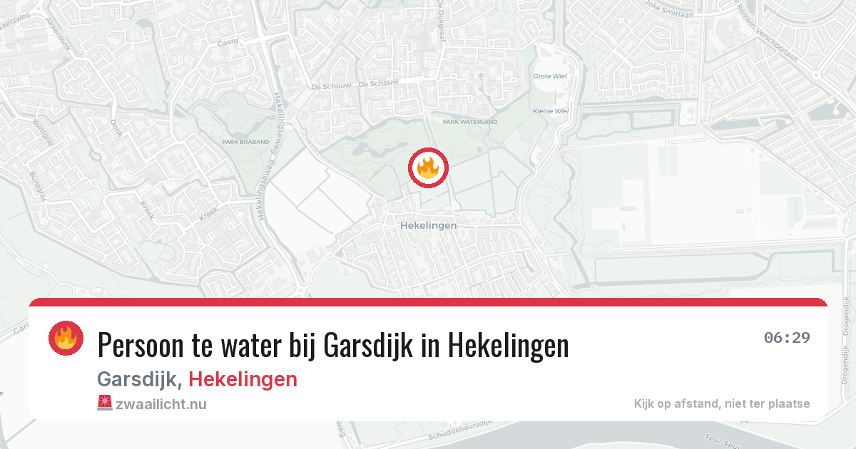 Persoon te water bij Garsdijk in Hekelingen — 8 feb 2026