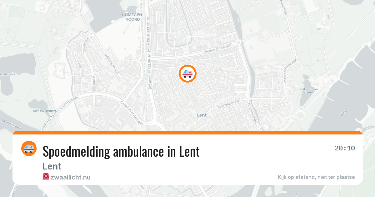 Spoedmelding ambulance in Lent — 14 apr 2026