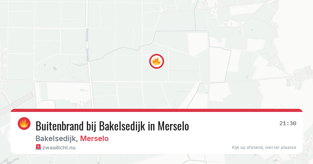 Buitenbrand bij Bakelsedijk in Merselo — 9 jul 2026