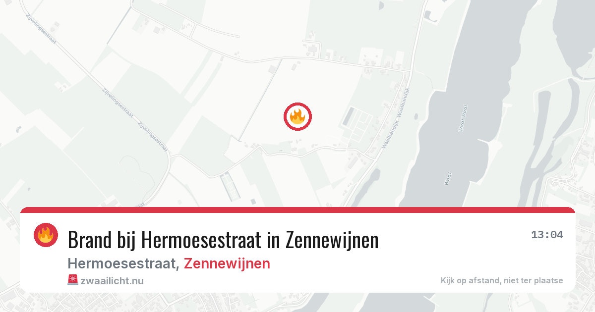 Brand bij Hermoesestraat in Zennewijnen — 25 apr 2026