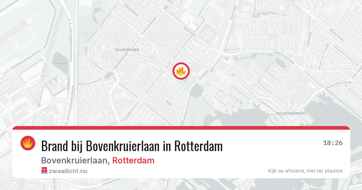 Brand bij Bovenkruierlaan in Rotterdam — 26 jul 2026