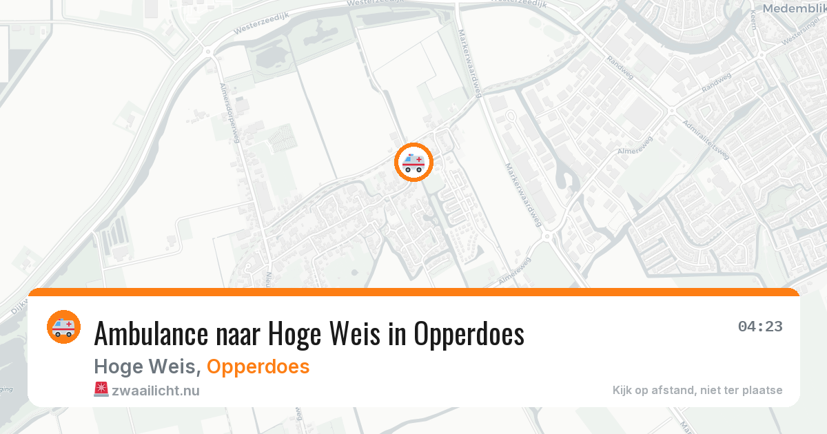 Ambulance naar Hoge Weis in Opperdoes — 23 jul 2026