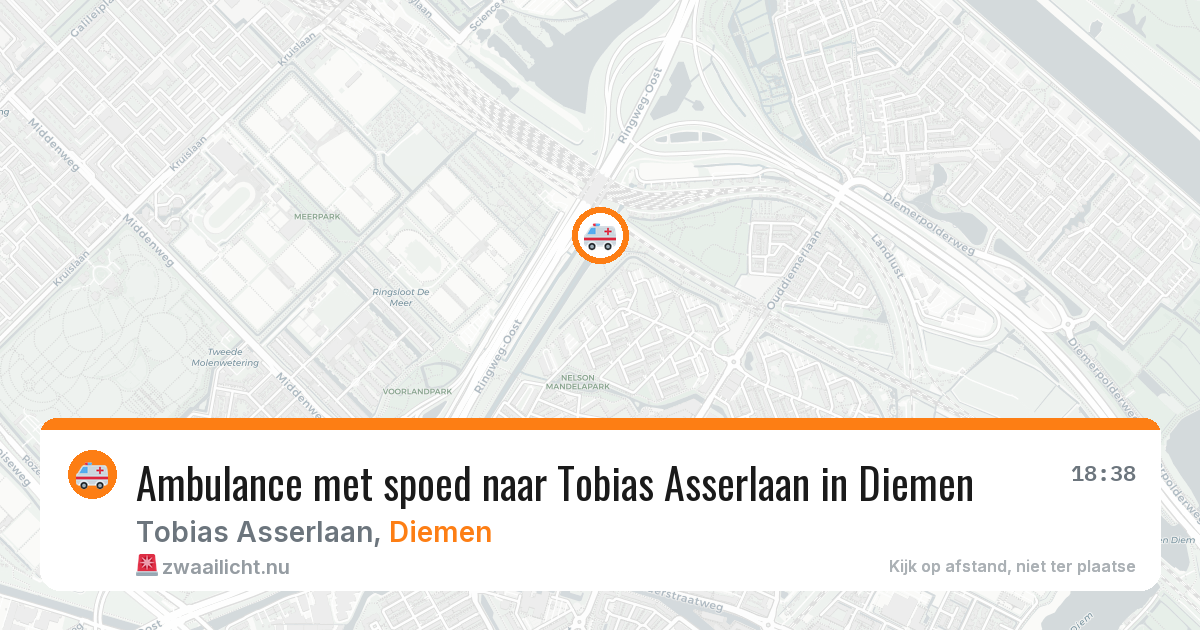 Ambulance met spoed naar Tobias Asserlaan in Diemen — 5 mei 2026