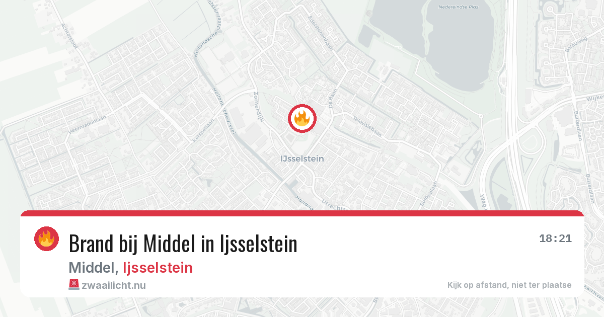 Brand bij Middel in Ijsselstein — 23 mrt 2026