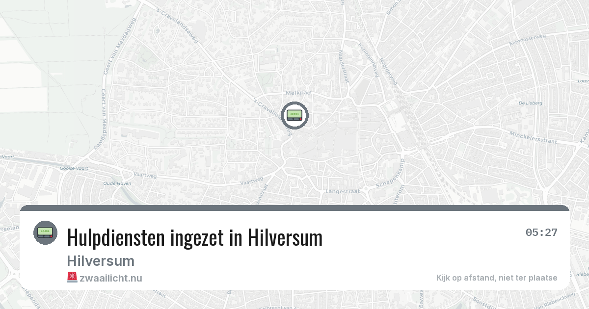 Hulpdiensten ingezet in Hilversum — 16 apr 2026 | 🚨 Zwaailicht.nu