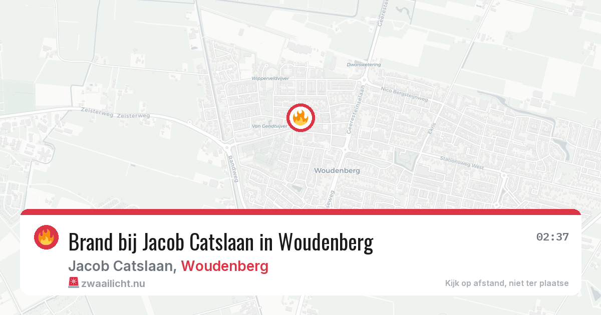 Brand bij Jacob Catslaan in Woudenberg — 9 jul 2026