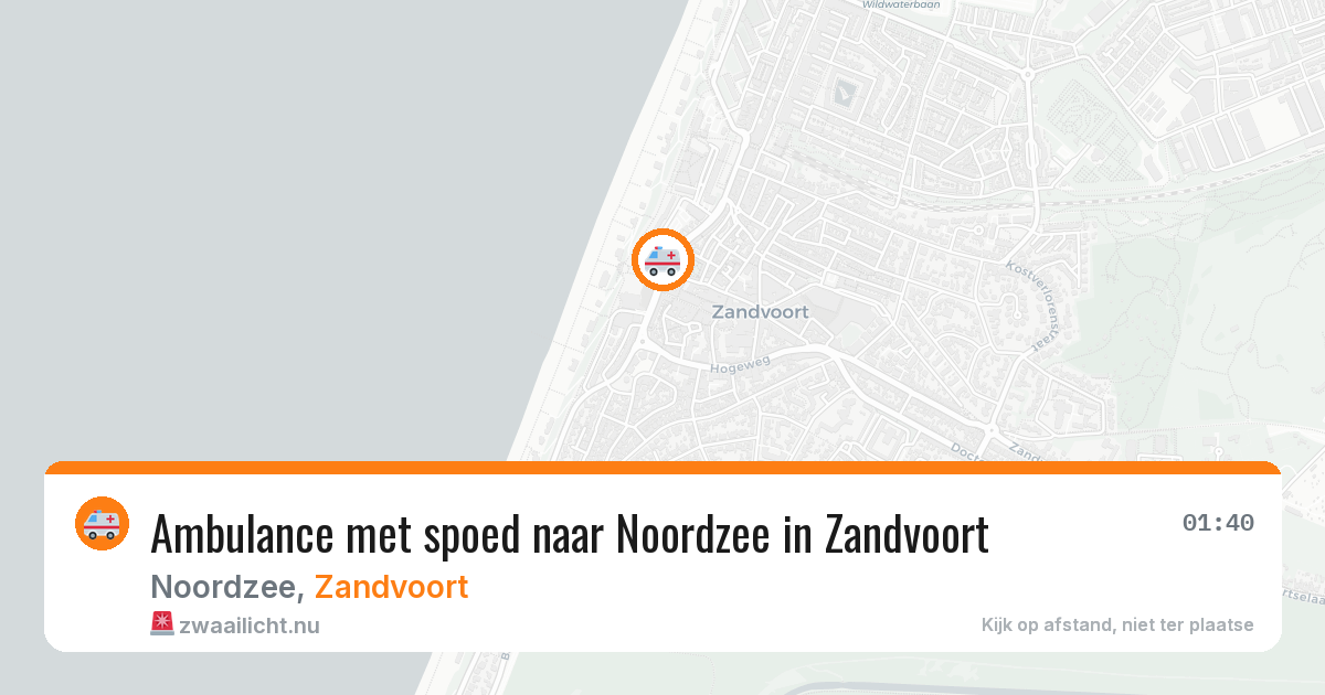 Ambulance met spoed naar Noordzee in Zandvoort — 25 jul 2026