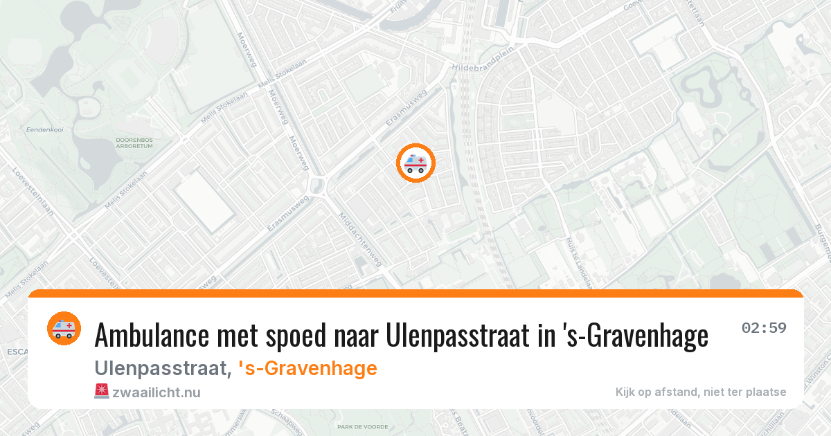 Ambulance met spoed naar Ulenpasstraat in 's-Gravenhage — 14 jul 2026