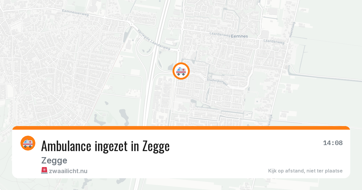 Ambulance ingezet in Zegge — 1 jun 2026