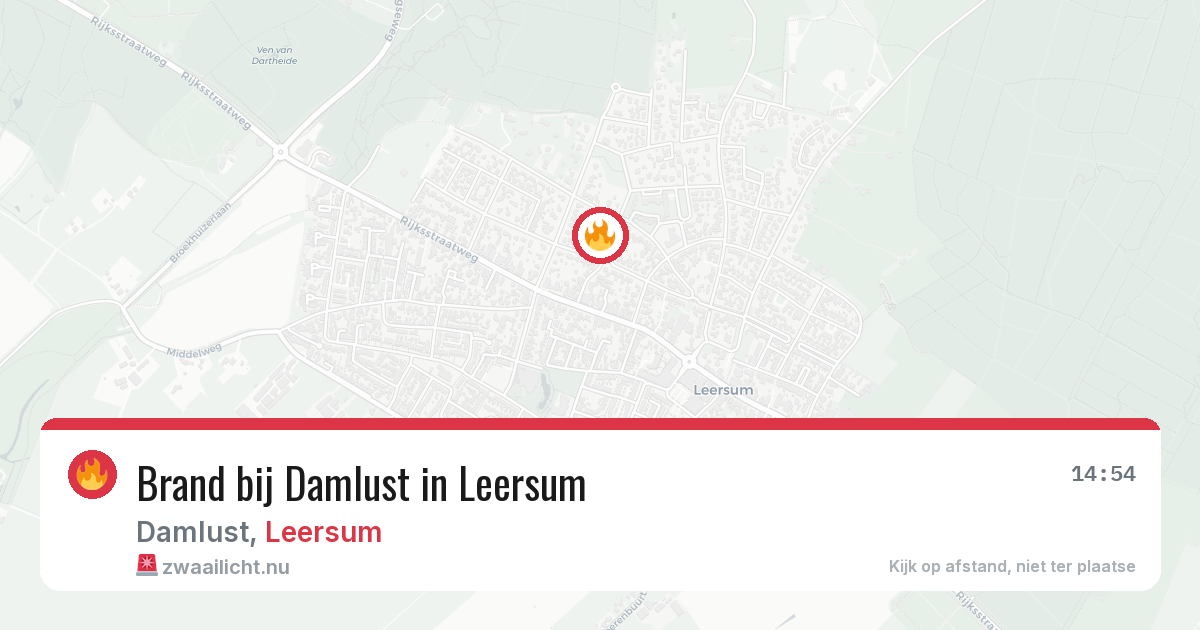Brand bij Damlust in Leersum — 20 jul 2026