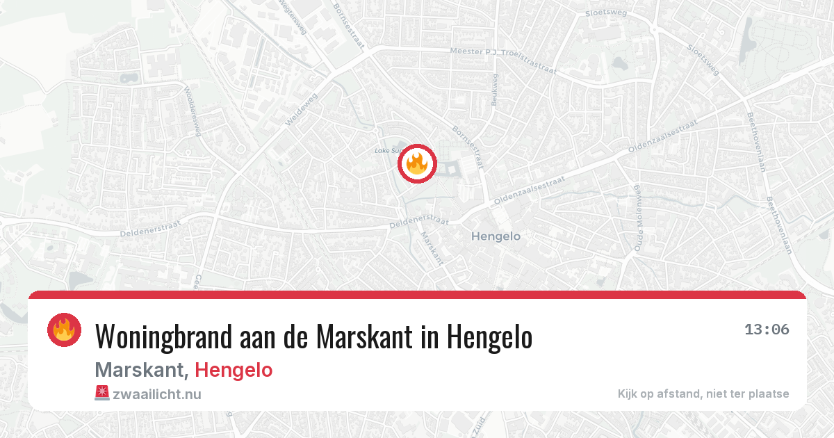 Woningbrand aan de Marskant in Hengelo — 25 mrt 2026