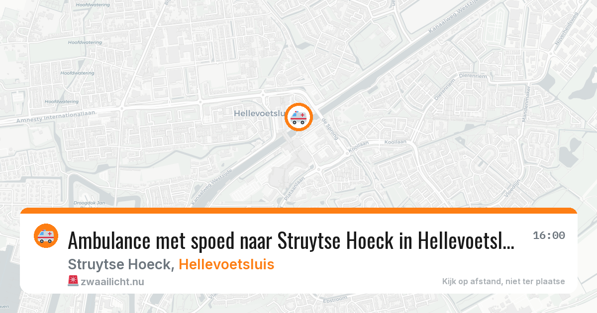 Ambulance met spoed naar Struytse Hoeck in Hellevoetsluis — 28 mei 2026