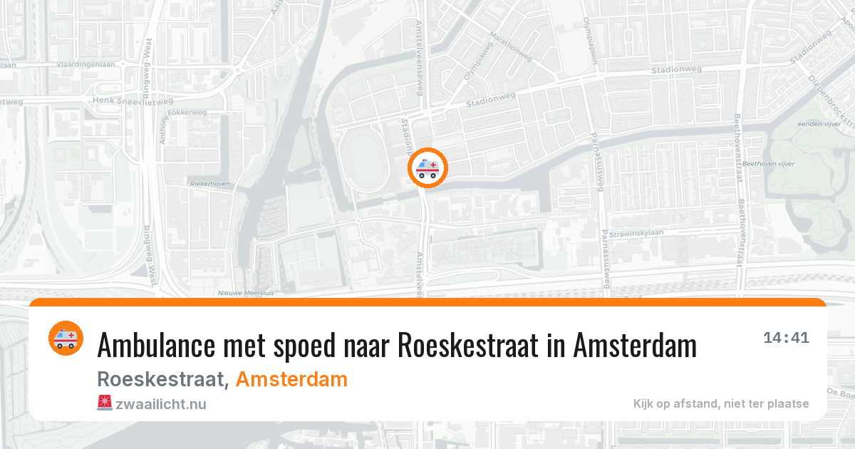 Ambulance met spoed naar Roeskestraat in Amsterdam — 30 mrt 2026