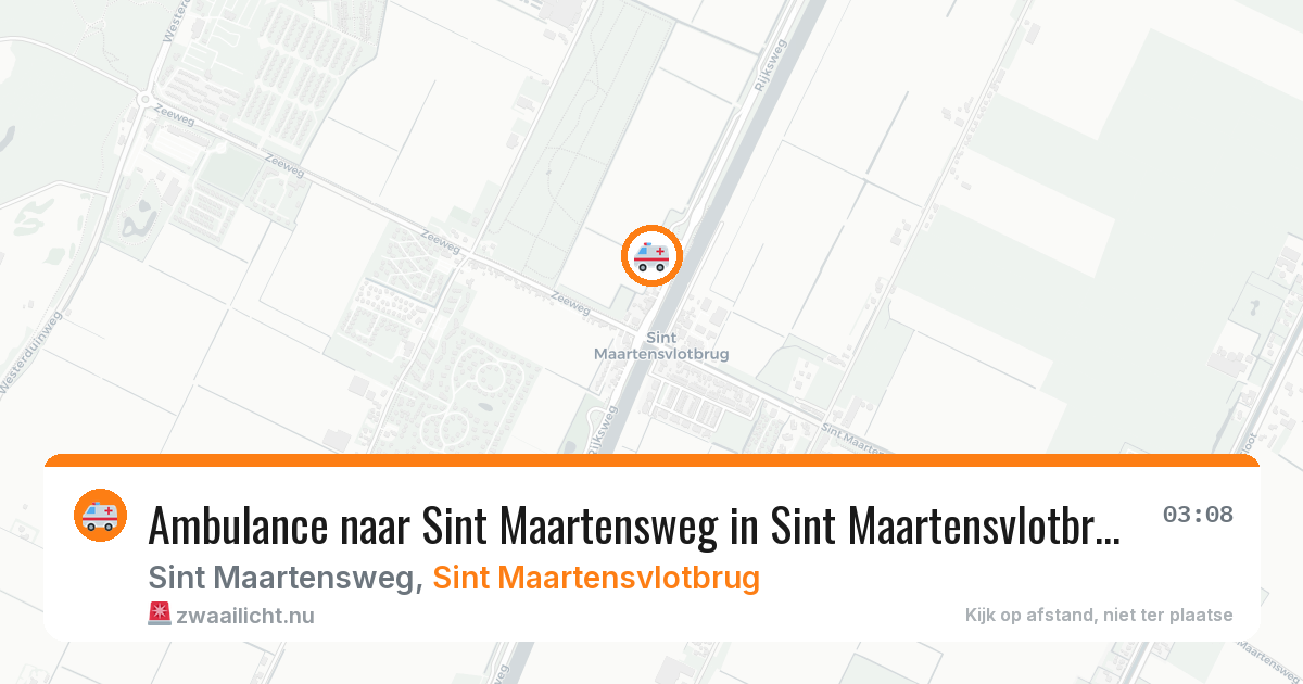 Ambulance naar Sint Maartensweg in Sint Maartensvlotbrug — 25 mei 2026