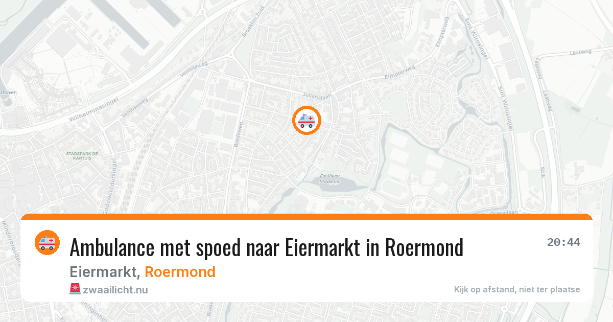 Ambulance met spoed naar Eiermarkt in Roermond — 24 jan 2026