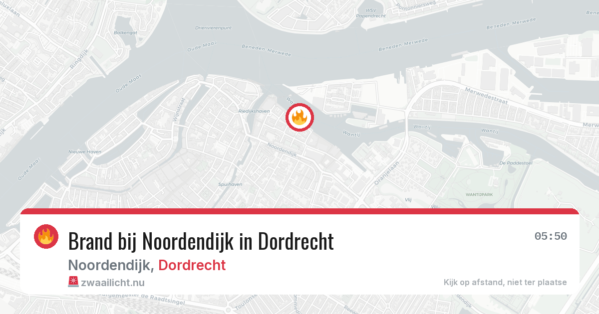 Brand bij Noordendijk in Dordrecht — 4 jun 2026