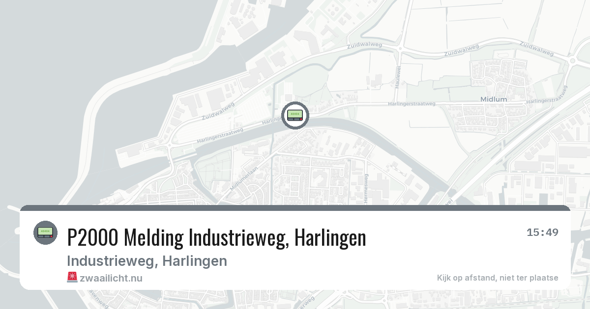 P2000 Melding Industrieweg, Harlingen — 11 mrt 2026